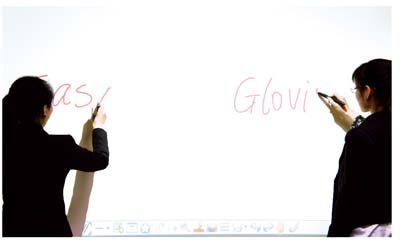 Касание ручки 4096*4096 оптически портативное взаимодействующее Whiteboard двойное