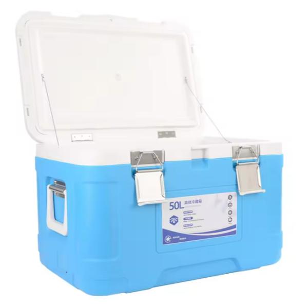 50L Capacity Waterproof Thermal Ice Cooler Box for Outdoor Camping and Fishing