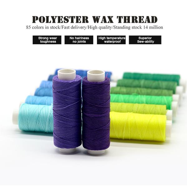 100% полиэстерная кожа круглая восковая нить для ручной шивки кожаных изделий 0,45 мм 85 цветов