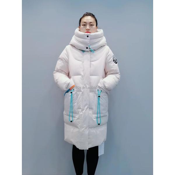 FODARLLOY F23532 Ladies Warm Hooded Cotton-padded Clothes Women Slim Long Winter Jackets Women Coats