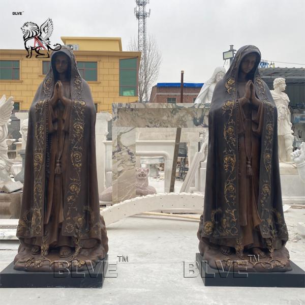 Saint Mary Fatima Bronze Statue Life Size Sculpture St Virgin Mary Statues Religious Church Decoration