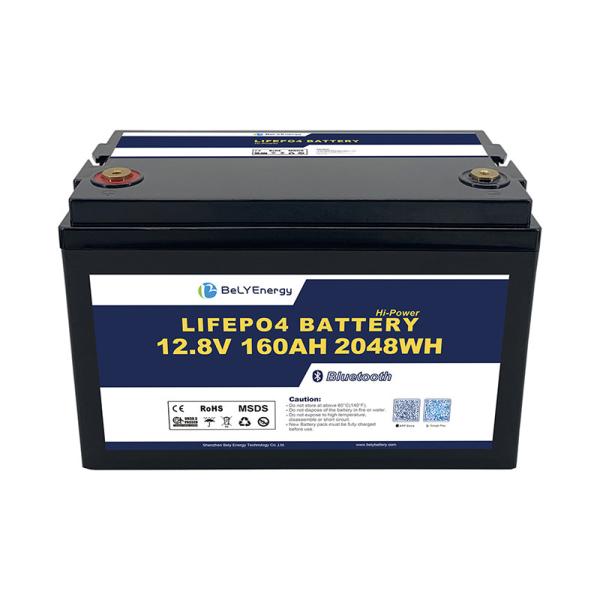 12V160Ah LiFePO4 Batterie Bluetooth Cellules au lithium Protection contre l'équilibrage IP65