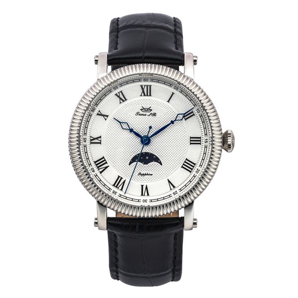 European-style Sapphire Crystal Moon Phase Quartz Watch