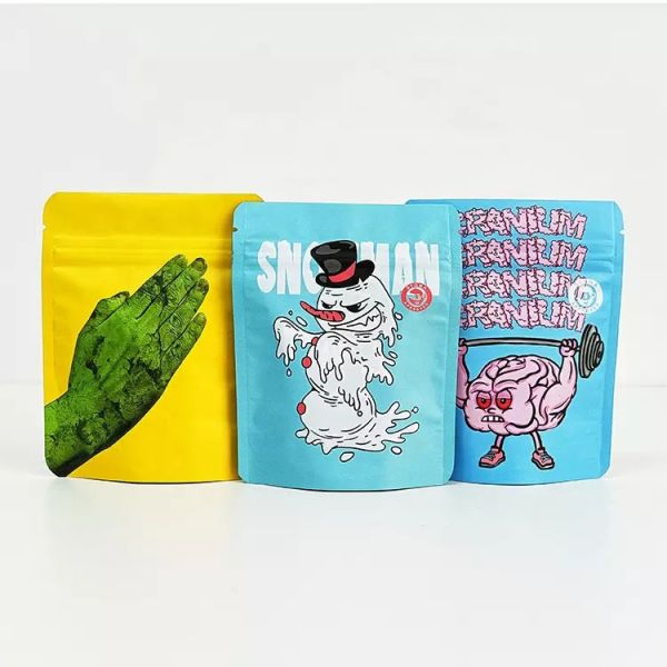 Child Proof Resistant Smell Proof Mylar Zip Lock Bags 3.5g 7g 14g 28g