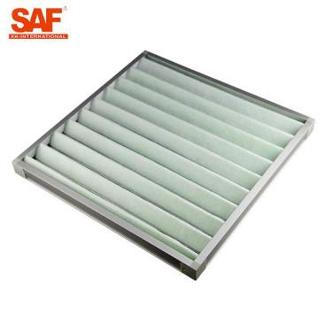 Non - Woven Pre Air Filter Aluminum Frame Pleated Panel For Air Conditioning