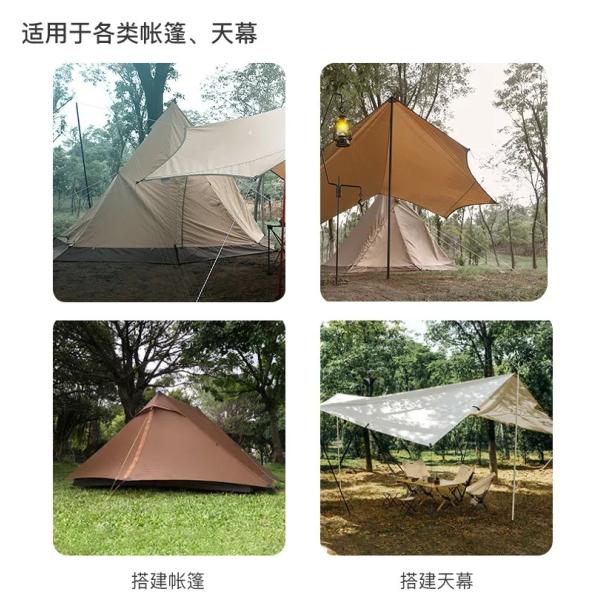 Tente extérieure à poteaux triangulaires à boucle à pièces de câbles à tirer