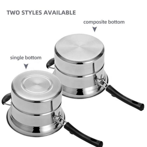 Stainless Steel Kitchen Sauce Pans Sustainable  Eco Friendly Milk Pot