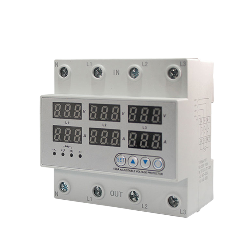 CNLonQcom Single-Phase AC 12~230V Adjustable 40/63/80A Voltage OUPA AVP Relay Under-Voltage Protection LED Digital Display PC