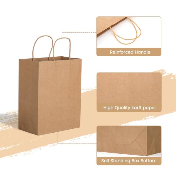 Специальная упаковка продуктов для приема на кухню Kraft Paper Bag для быстрого питания