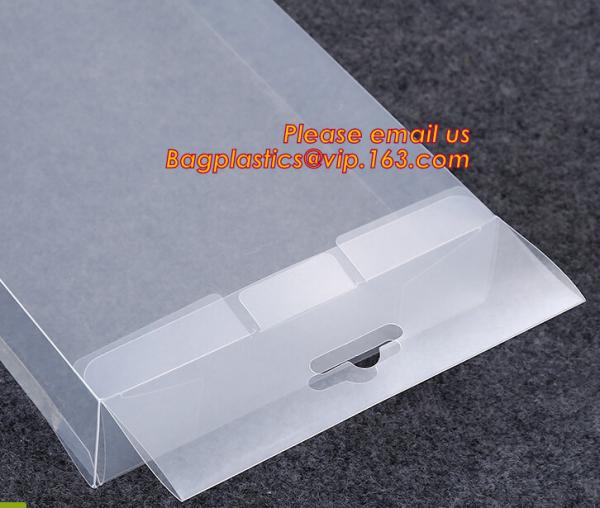 Clear PVC hard plastic packaging box, PET uv offset printing multicolor transparent gift display design craft plastic bo