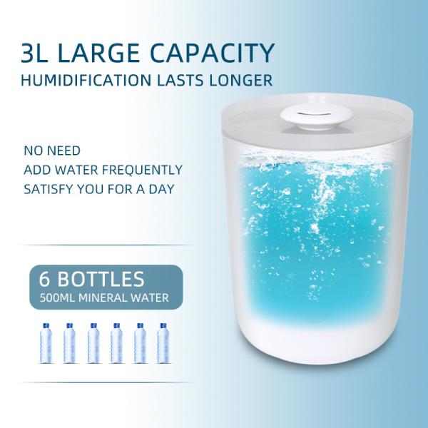 Smart Auto Shut-Off and Colorful Night Light 3.0L Air Humidifier for a Peaceful Sleep