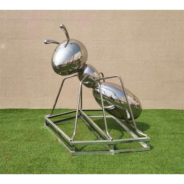 Stainless Steel Mirror Ant Sculpture To Figure Customization