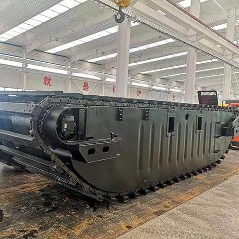 OEM Rubber Tracks Chassis Robot Amphibious Excavator Pontoon Undercarriage