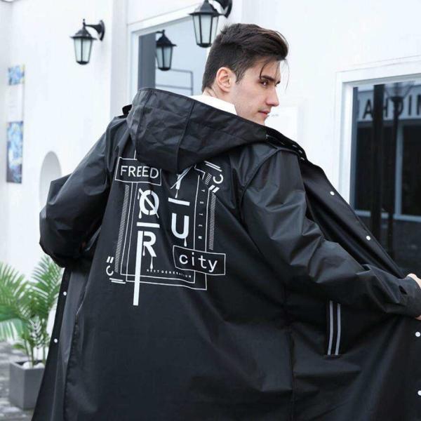 Long Raincoat, Men Rainwear, Motorcycle Riding Recycle Non-disposable Durable Rain Gear Ponchos Raincoats, thick suit