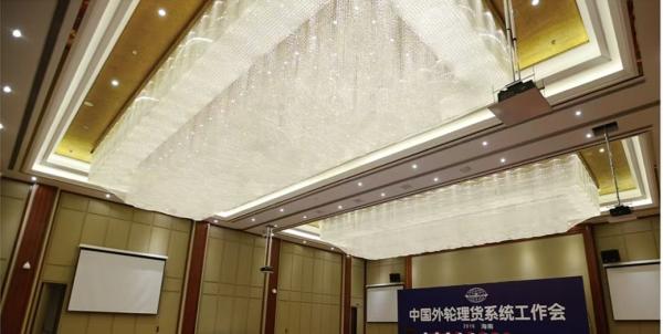 Large Size Rectangle Custom Modern LED Gloss K9 Engineering Entrance Hall Hotel Crystal Chandelier