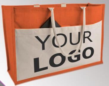 Eco-friendly Bag,Gift Bag,Resort Tote,Wedding Favor Bags,  Tone Tote with Front Pocket, Jute Big Bag, Jute Cinch Bag
