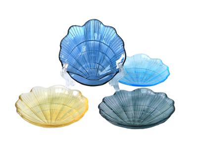13.5cm Vintage Shell Shape Solid Color Glass Plates Centrifugal Casting