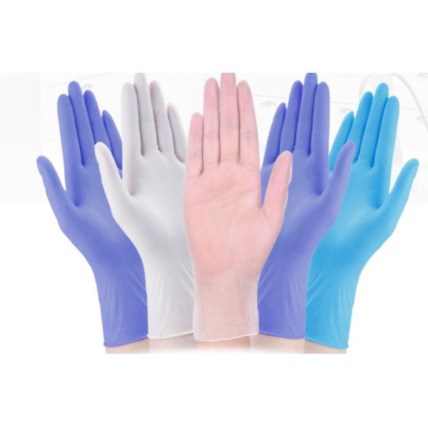 Breathable Blue Black Disposable Medical Gloves 100% Nitrile Hand Gloves Size S To XL