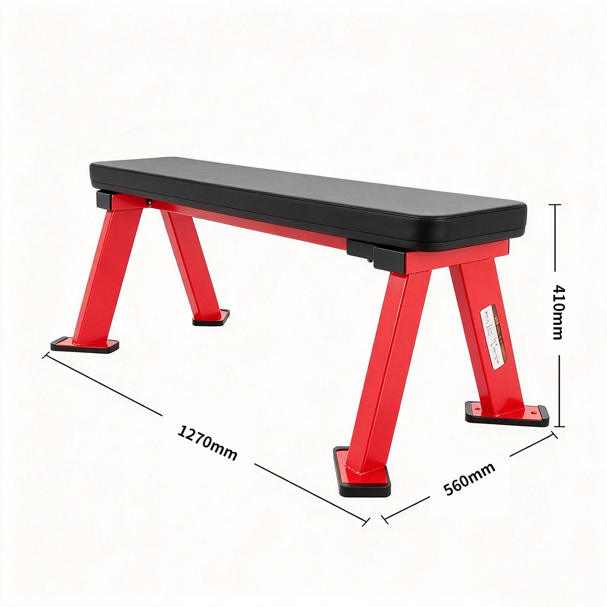 Flat Bench Steel Weight Bench for Barbell Press Dumbbell Training and Commercial Gym Workouts