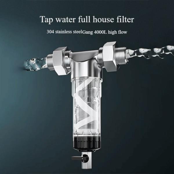 1 Stage Whole House Sediment Water Filter Household SS304 Large Flow