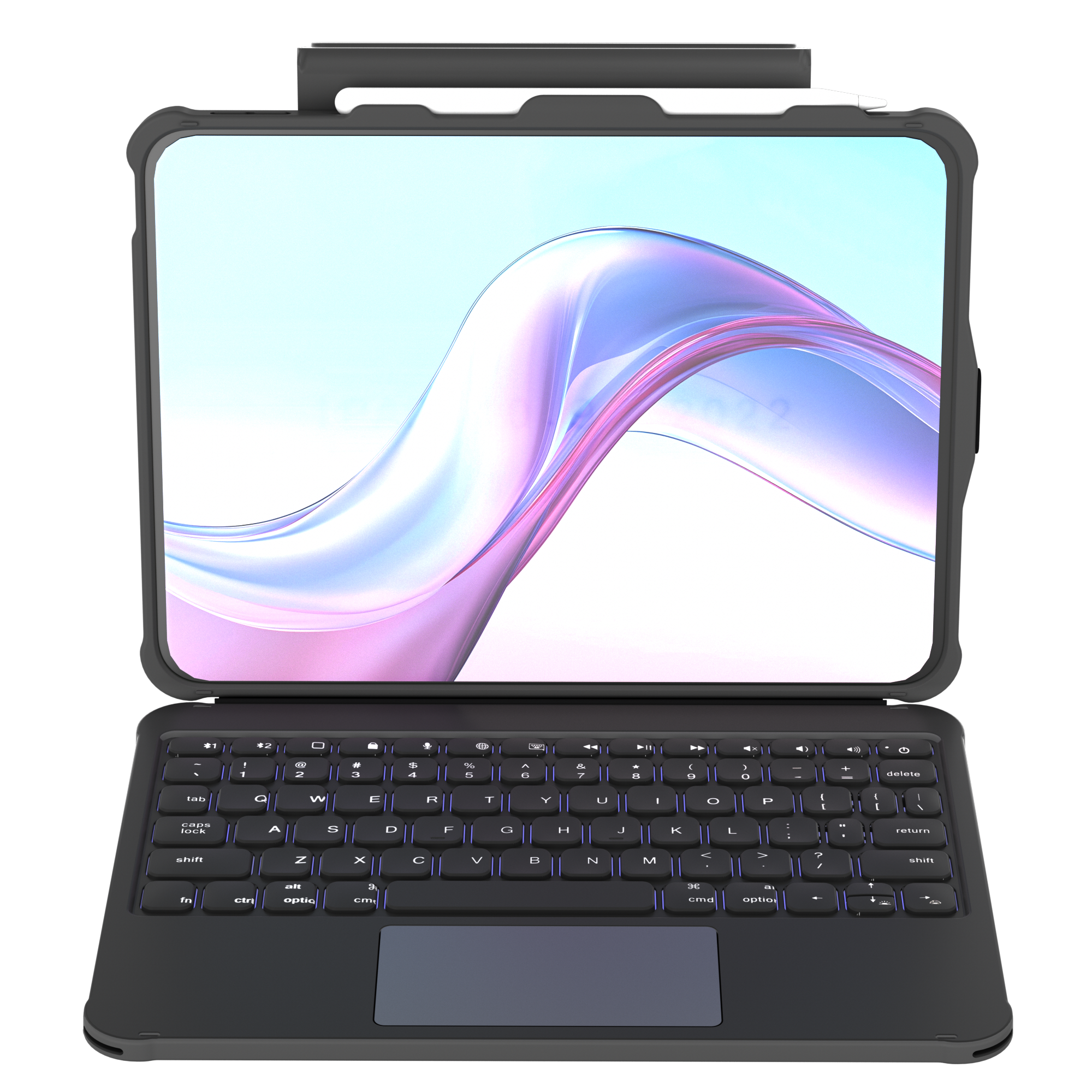 OEM Tablet Keyboard Folio Case with Trackpad for iPad A16-No Battery Safety Certified CE/RoHS for Education/Business Bulk Order