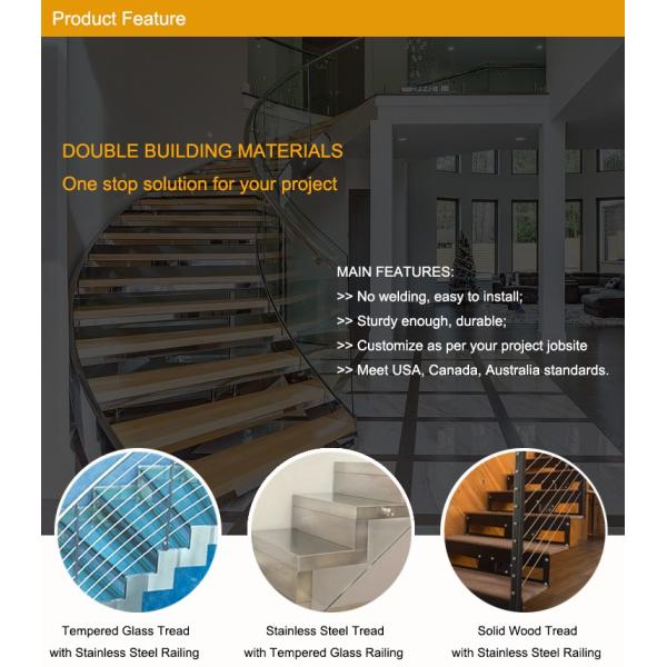 Поручень Banister чугунной внутренней винтовой лестницы перил лестницы стеклянный изогнутый