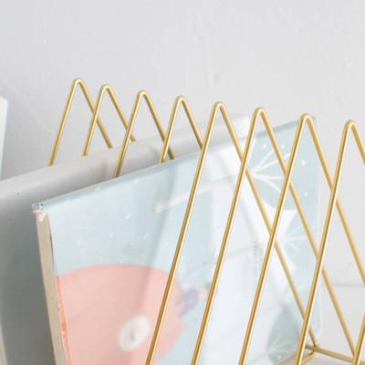 Amazon Hot Sale Stainless Steel Triangle Book Shelf Document Holder