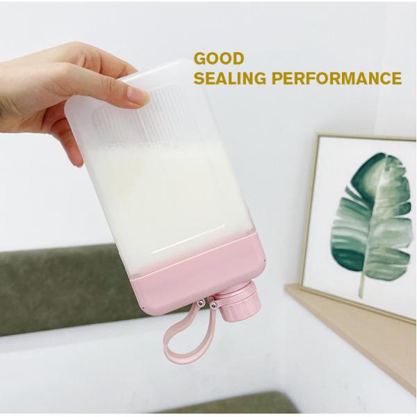 Portable 450ml BPA-free Custom Pattern Square Juice Sports Bottle With Cap for Kids