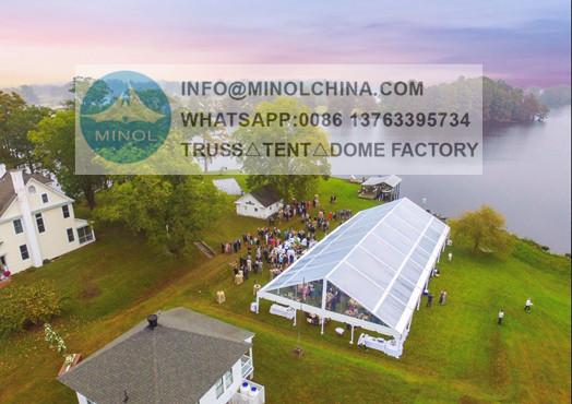 PVC Coated Hard Pressed Luxury Wedding Marquees 30kg/Sqm