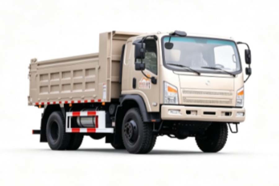 Export Dongfeng four-wheel-drive flathead dump truck