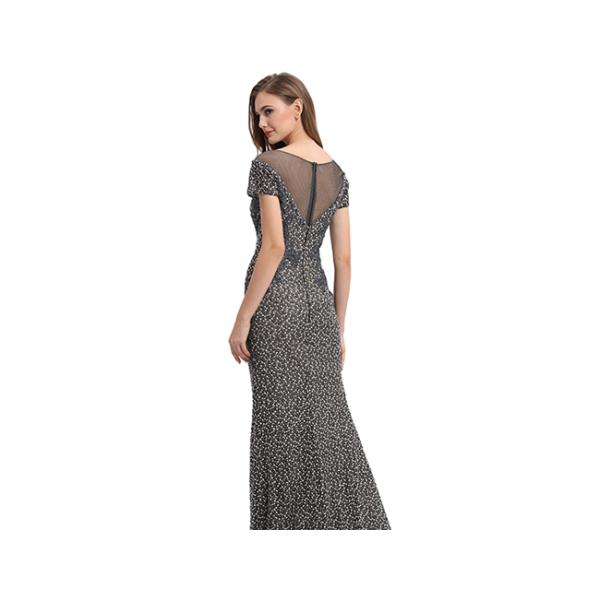 Pretty Special Occasion Muslim Evening Dress / O Neck Arabic Party Dress