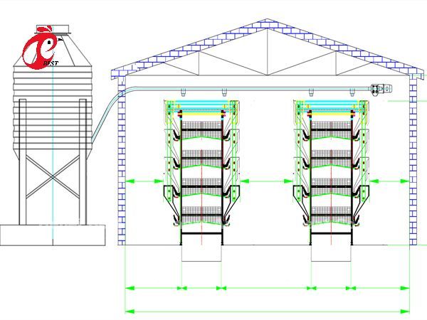 Тип автоматическая кладя система h клетки сельского хозяйства птицы цыпленка в радужке рынка Африки