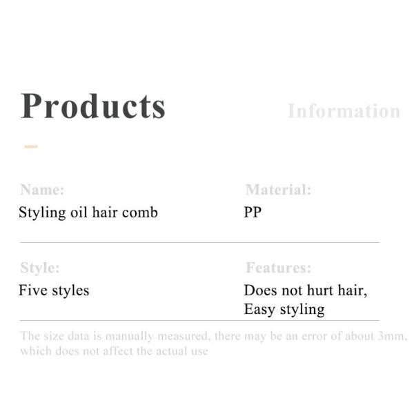 Professional Barber Combs Multi Shape Oil Hair Comb Salon Styling Tools