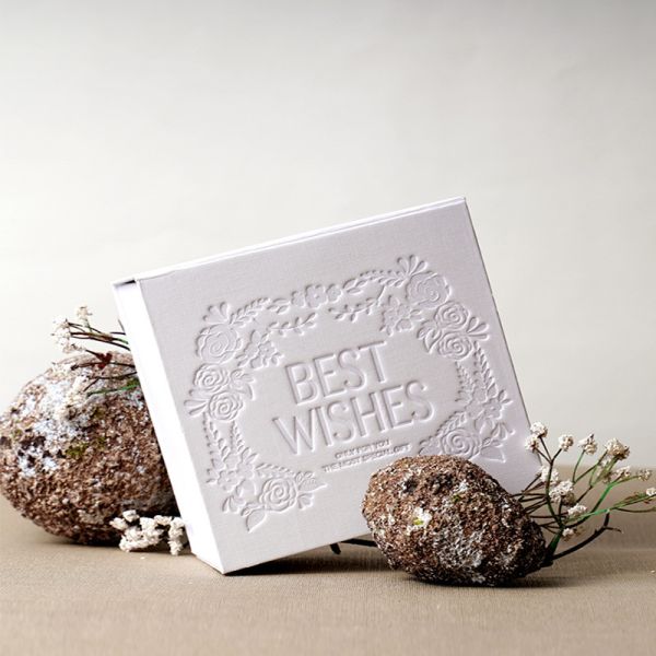 Embossed Gift Box Vintage 3D Relief Packaging Custom Logo Foldable Luxury Presentation Box