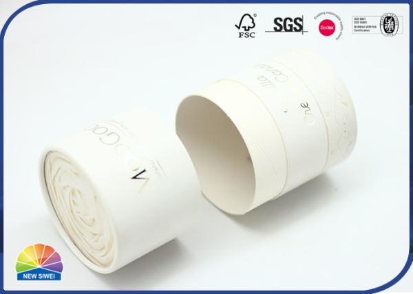 Tubo de embalagem de papel com 3 peças para estampagem de logotipo de prata quente para conjunto de maquiagem com glitter em pó
