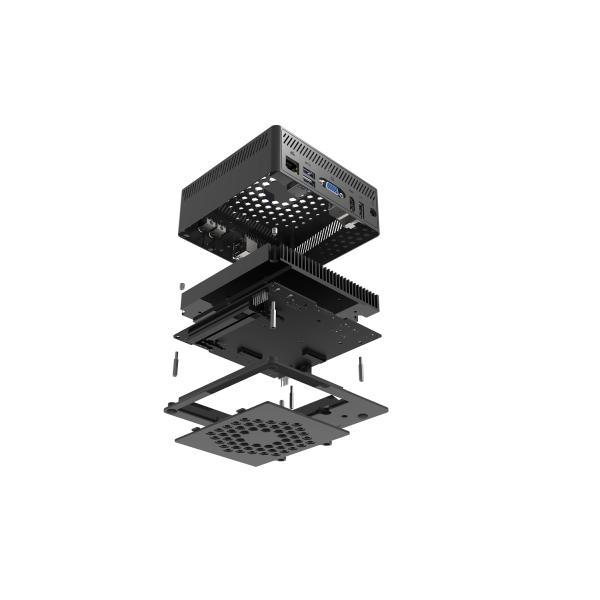 N5100 CPU QUAD-CORE FANLESS мини-компьютер HDMI DP VGA UHD графики