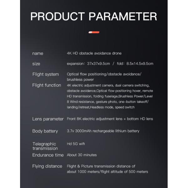 4k HD Camera Quadcopter Rechargeable Drone Expert Operator Skill Level Foldable Aircraft Free Shipping Adults