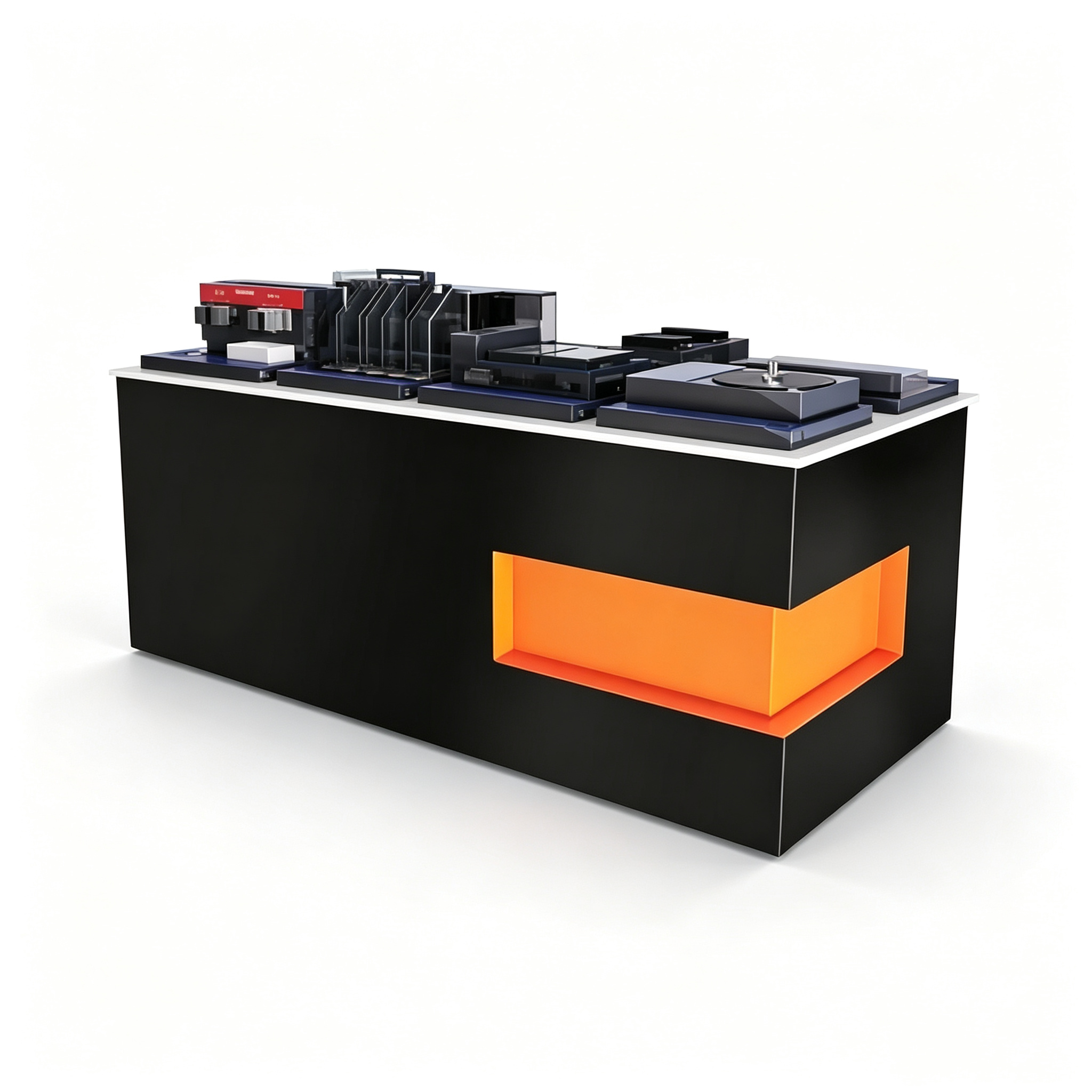 Door and Window Terminal Guide Profiles Demonstration Testing Station Window Performance Demo Bench Showroom Display Counter