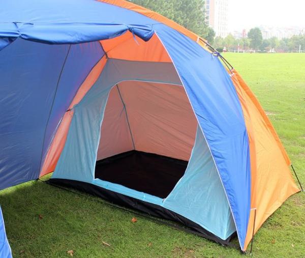 Material impermeável exterior do plutônio do nylon da barraca de acampamento de duas salas para a ajuda humanitária