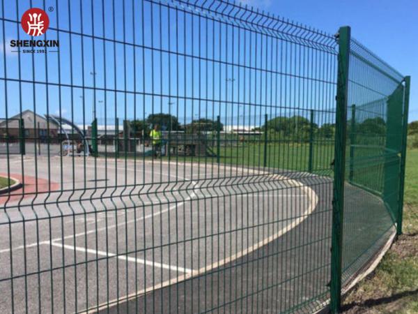 Galvanized Steel 3d Welded Wire Mesh Fence 1.43m With Square Post