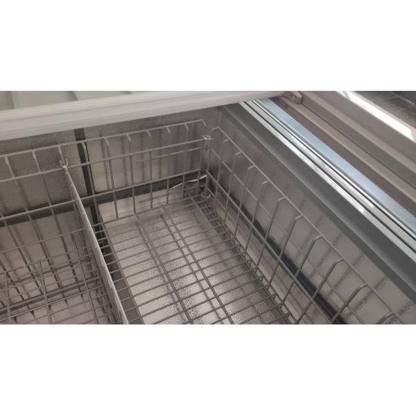 Supermarket Island Freezer Sliding Glass Curved Lid Chest Combined Island Fridge Freezer