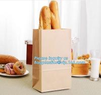 Sacs en papier mignons bon marché adaptés aux besoins du client de métier de sac de papier d'emballage de café de pain pour le cadeau, sac de pain de Noël de catégorie comestible, vente chaude PAP