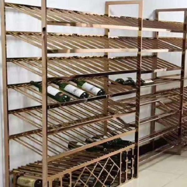 Classic Antique Wine Display Shelves SS304 Wine Storage Display Cabinet