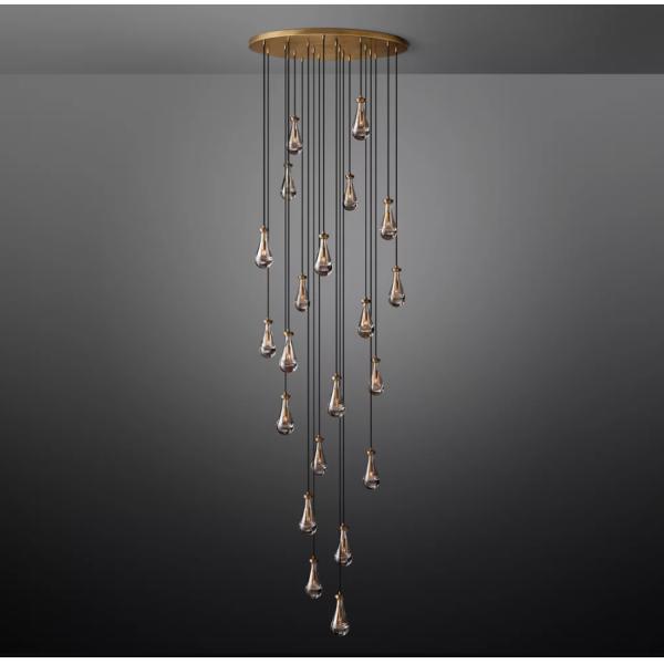 Гостиная Современный Дождь Круглый Винтажный Фермерский Дом Люстра 47'