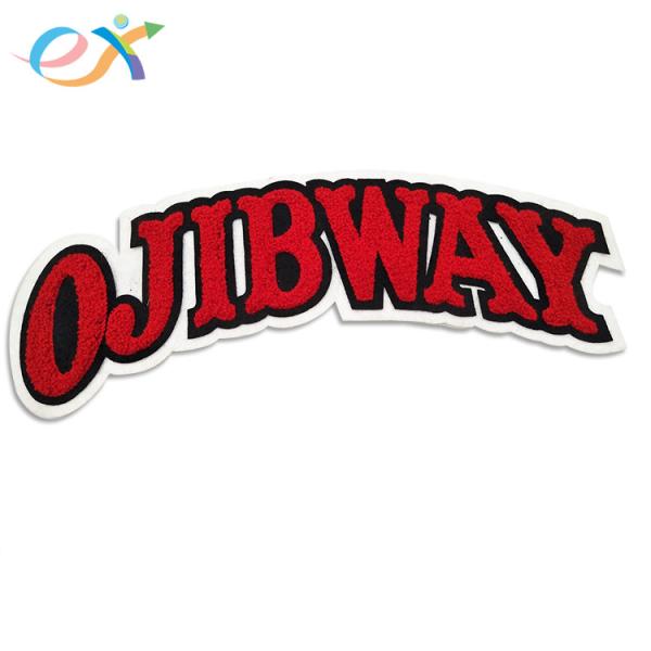 Custom Sew-on Big Size Letters Towel Patches Embroidery Chenille Patches