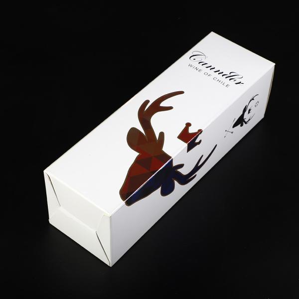 Fechamento do impacto da garrafa das caixas de presente dobráveis do vinho do cartão único para Champagne Whisky Alcohol
