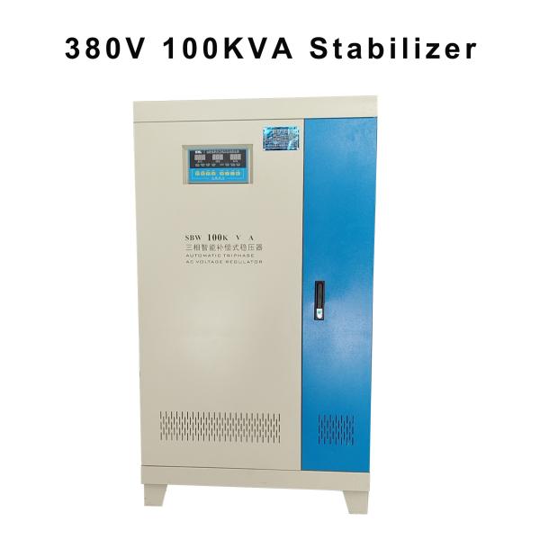 Fios de cobre puro 380V 400V 3Fase 100KVA Estabilizador de tensão industrial com proteção contra sobre/abaixo de tensão