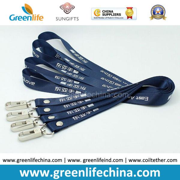 Stanard Working Dark Blue Custom Printing Polyester Neck Lanyard w/Delux Swivel Hook
