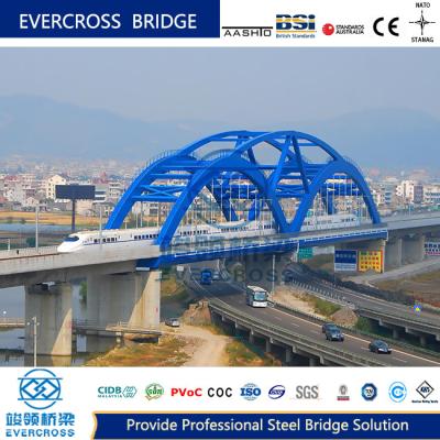 Fácil montaje puente de arco de tramo de acero de larga envergadura de gran capacidad de carga