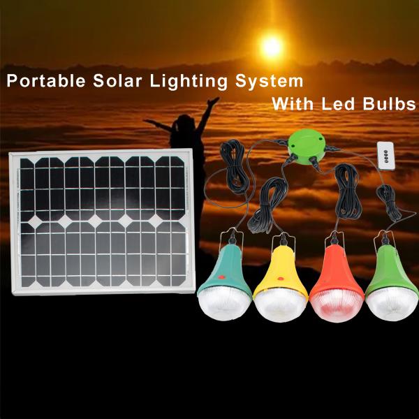 CE ROHS 11-30Hrs 4PCS Lithium Lamp Solar System For Home Lighting Price Integrated Solar Energy Outdoor Light